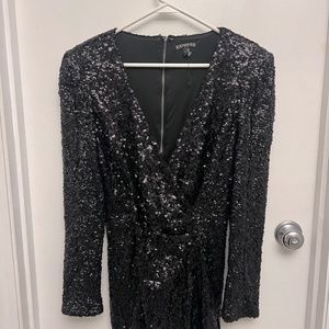 Black Express sequin short party dress